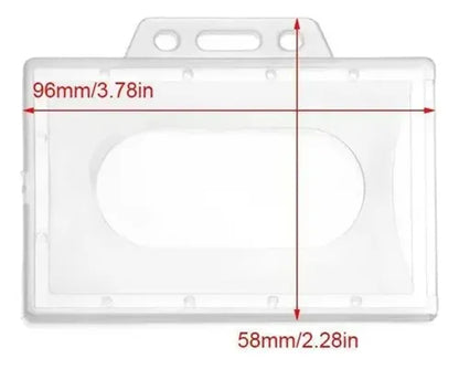 20 Porta Credencial Plástico Transparente Rigido